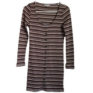 WOMEN’S Topshop Long Sleeved Striped Knit Dress Size 6